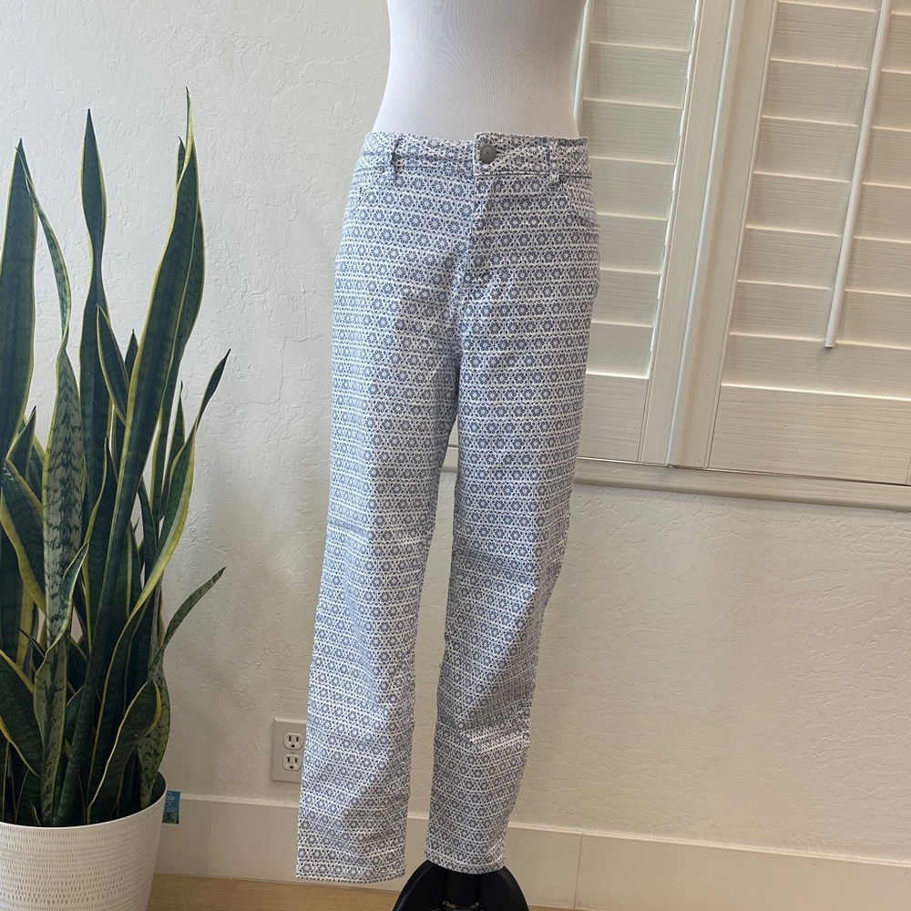 KENAR SIZE 12 STRETCH DENIM JEANS BEACH CLASSIC BLUE&WHITE PANTS SLACKS TROUSERS